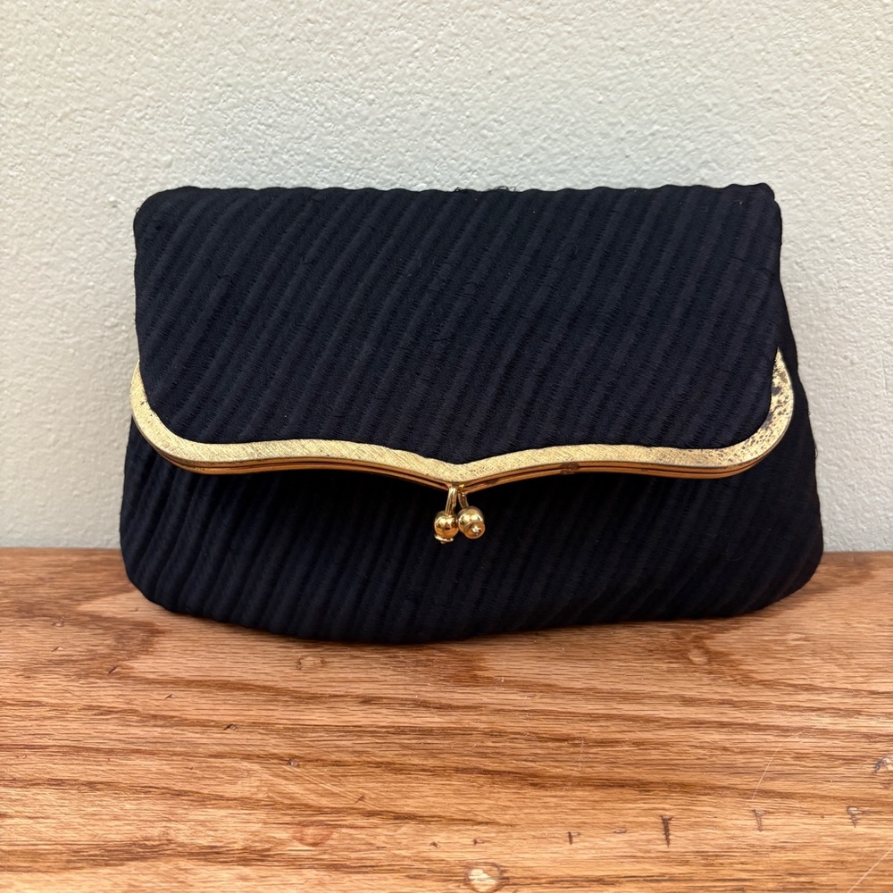 Morris Moskowitz Clutch Bag Foldover Kisslock Frame with Coin Purse Retro 60s